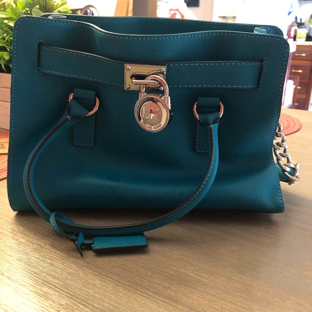 Michael Kors teal purse/handbag
